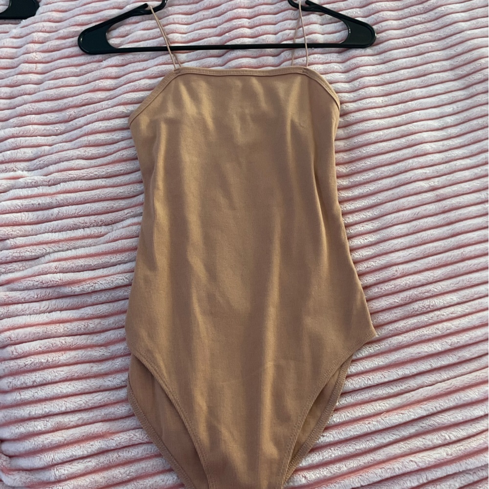 Brown Ribbed Body Suit